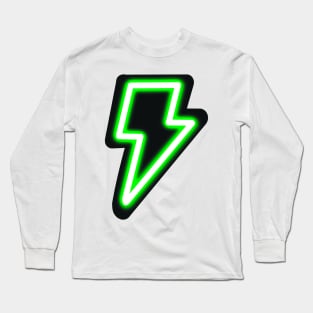 Neon Green Lightning Bolt Long Sleeve T-Shirt